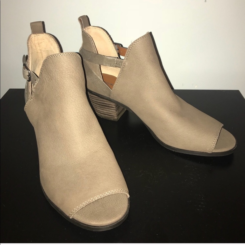 Open toe booties